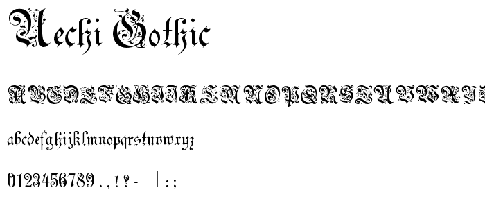 Uechi Gothic font